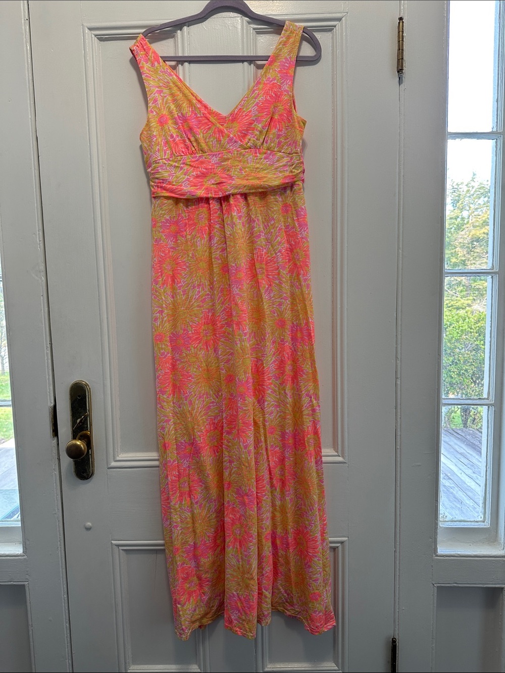 Lilly Pulitzer Pink and Yellow Floral Maxi Dress